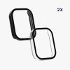 Комплект от 2 пълни капака Kwmobile за Xiaomi Mi Band 8 Pro, прозрачни/черни, пластмасови, KWM0000250O001C