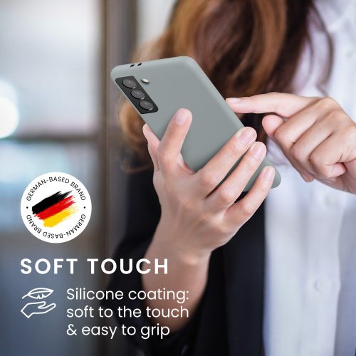 Калъф Kwmobile за Samsung Galaxy S21, сив, силикон, KWM000012BT068C