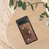 Калъф Kwmobile за Google Pixel 7 Pro, кафяв/син, дърво, KWM000018ED006C