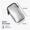 Универсален калъф за телефон Kwmobile, размер L - 6,5 инча, сив, неопрен, KWM000016AI070C