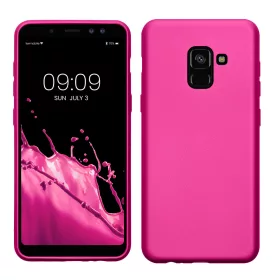   Калъф Kwmobile за Samsung Galaxy A8 (2018), розов, силикон, KWM0000093L009C