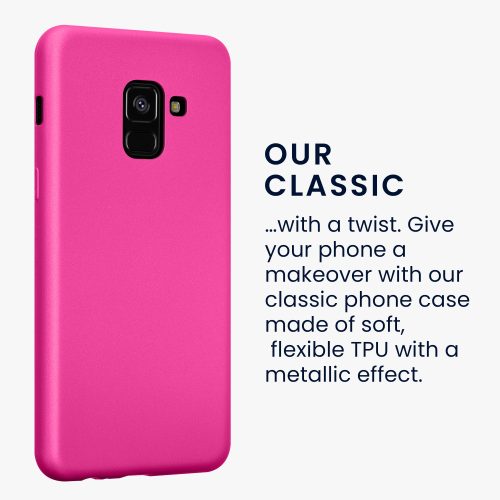 Калъф Kwmobile за Samsung Galaxy A8 (2018), розов, силикон, KWM0000093L009C