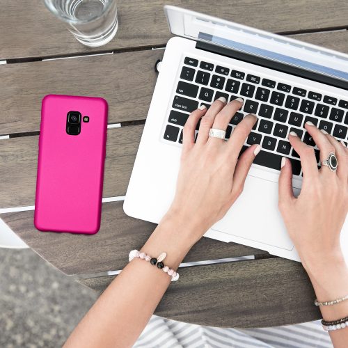 Калъф Kwmobile за Samsung Galaxy A8 (2018), розов, силикон, KWM0000093L009C