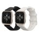 Комплект от 2 каишки Kwmobile за Garmin Venu Sq 2 Music, черно/бяло, силикон, KWM000018RC006C