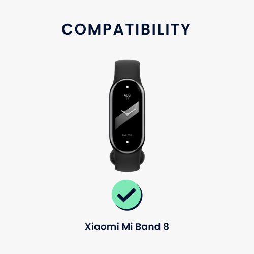Комплект от 2 каишки Kwmobile за Xiaomi Mi Band 8, тъмнозелен/розов, силикон, KWM0000194G006C