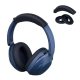 Kwmobile Комплект от 2 възглавнички за уши и 2 калъфа за Sony WH-XB910N, тъмно син, силикон, KWM0000251E001C