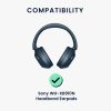 Kwmobile Комплект от 2 възглавнички за уши и 2 калъфа за Sony WH-XB910N, тъмно син, силикон, KWM0000251E001C