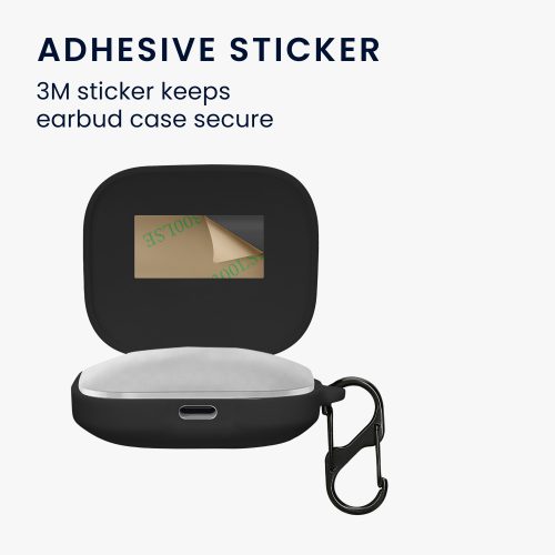 Калъф за слушалки Kwmobile за Xiaomi Redmi Buds 5, черен, силикон, KWM0000251H001C