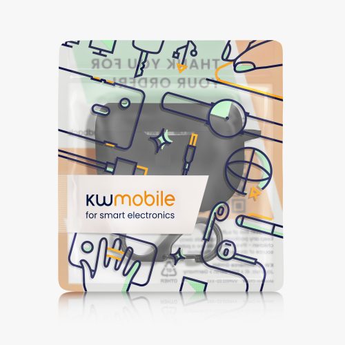 Калъф за слушалки Kwmobile за Jabra Elite 8 Active, черен, силикон, KWM0000251I001C