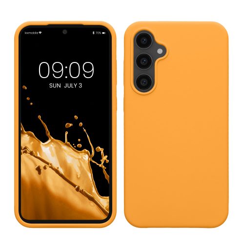Калъф Kwmobile за Samsung Galaxy S23 FE, оранжев, силикон, KWM000021KZ005C