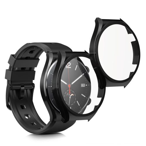 Комплект от 2 капака Kwmobile със защитно стъкло за часовник Xiaomi Watch S1, черен, пластмаса, KWM000015ES004C
