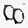 Комплект от 2 капака Kwmobile със защитно стъкло за часовник Xiaomi Watch S1, черен, пластмаса, KWM000015ES004C