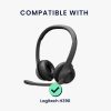 Калъф за слушалки Kwmobile за Logitech H390, черен/бял, неопрен, KWM0000251X001C