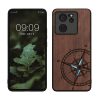 Калъф Kwmobile за Xiaomi 13T/13T Pro, кафяв/син, дърво, KWM000020IR002C