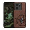 Калъф Kwmobile за Xiaomi 13T/13T Pro, кафяв/син, дърво, KWM000020IR002C