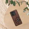 Калъф Kwmobile за Xiaomi 13T/13T Pro, кафяв/син, дърво, KWM000020IR002C