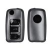 Капак за автомобилен ключ Kwmobile за Skoda/Seat 3 бутона, сив/черен, силикон, KWM000009SP018C