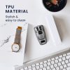 Капак за автомобилен ключ Kwmobile за Audi 3 бутона - Smart Key, сив/черен, силикон, KWM000010WM002C