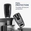 Капак за автомобилен ключ Kwmobile за Audi 3 бутона - Smart Key, сив/черен, силикон, KWM000010WM002C