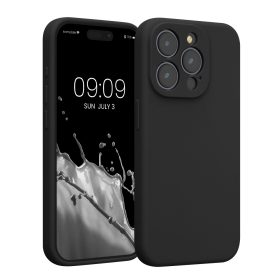   Калъф Kwmobile за Apple iPhone 15 Pro, черен, силикон, KWM000022OM003C