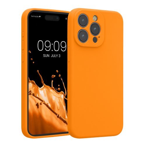 Калъф Kwmobile за Apple iPhone 15 Pro Max, оранжев, силикон, KWM000022ON001C