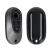 Капак за автомобилен ключ Kwmobile за Mercedes Benz 3 бутона - Smart Key, сив/черен, силикон, KWM0000252P001C
