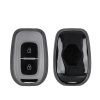 Капак за автомобилен ключ Kwmobile за Dacia/Renault 2 бутона, сив/черен, силикон, KWM0000253C001C