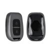 Капак за автомобилен ключ Kwmobile за Dacia/Renault 2 бутона, сив/черен, силикон, KWM0000253C001C