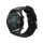 Каишка Kwmobile за Huawei Watch GT 3/Watch GT 2/Watch GT, черна, естествена кожа, KWM000013PG003C