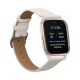 Каишка Kwmobile за Garmin Venu Sq 2 Music, бяла, естествена кожа, KWM000018RE003C