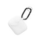 Калъф за слушалки Kwmobile за Apple Airpods 1/Airpods 2, бял, силикон, KWM0000253D001C
