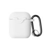 Калъф за слушалки Kwmobile за Apple Airpods 1/Airpods 2, бял, силикон, KWM0000253D001C