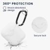 Калъф за слушалки Kwmobile за Apple Airpods 1/Airpods 2, бял, силикон, KWM0000253D001C