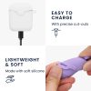 Калъф за слушалки Kwmobile за Apple Airpods 1/Airpods 2, бял, силикон, KWM0000253D001C