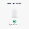 Калъф за слушалки Kwmobile за Apple Airpods 1/Airpods 2, бял, силикон, KWM0000253D001C