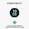 Каишка Kwmobile за Samsung Galaxy Watch 5/Galaxy Watch 5 Pro/Galaxy Watch 4, кафяв/черен, естествена кожа, KWM0000253I001C