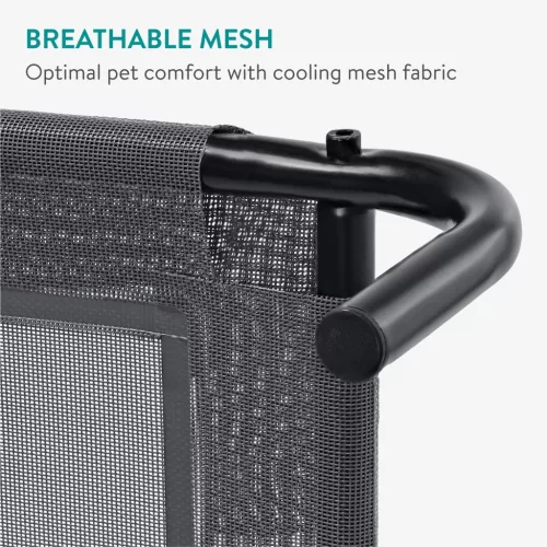 Pat ridicat pentru caini Navaris, 108 x 80 x 20 cm, cu efect de racire, NAV0000273M002C