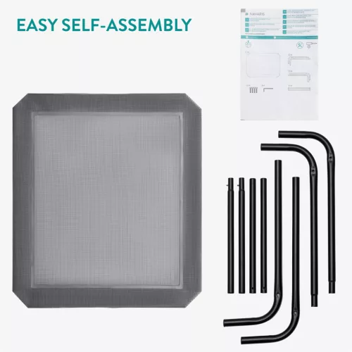 Pat ridicat pentru caini Navaris, 108 x 80 x 20 cm, cu efect de racire, NAV0000273M002C