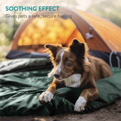 Спален чувал за външна употреба за кучета Navaris, 100x100 см, зелен, NAV0000273Q001C