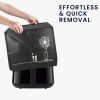 Защитен капак Kwmobile за Philips Essential Airfryer L, черен/бял, пластмаса, KWM000023RG002C
