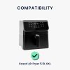 Защитен капак Kwmobile за кошници 5.5L XXL, черен/бял, пластмаса, KWM000023RK002C