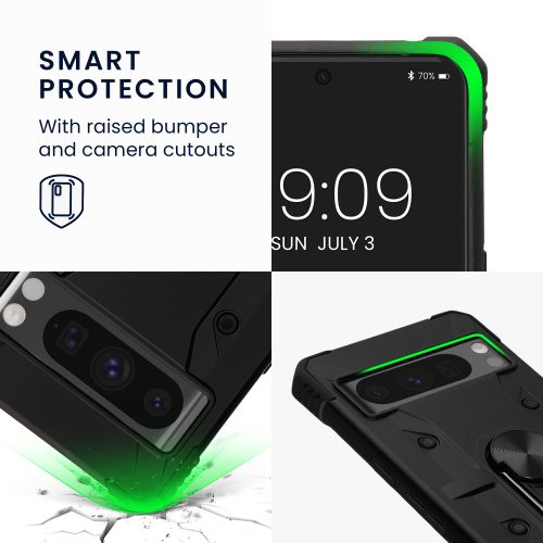 Калъф Kwmobile за Google Pixel 8 Pro, черен, пластмаса, KWM000020JL001C