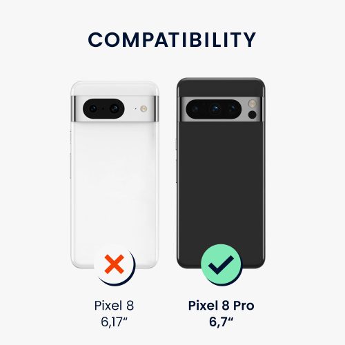 Калъф Kwmobile за Google Pixel 8 Pro, черен, пластмаса, KWM000020JL001C