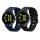 Комплект от 2 каишки Kwmobile за Garmin vivoactive 5/Active 5, черен/тъмно син, силикон, KWM0000254E001C