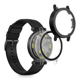   Комплект 2 капака Kwmobile със защитно стъкло за Huawei Watch GT 4 (41 мм), прозрачен/черен, пластмаса, KWM0000254P002C