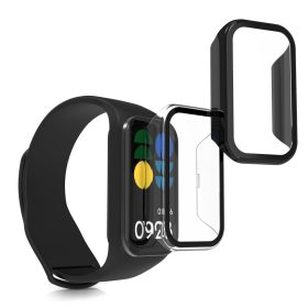   Комплект от 2 пълни капака Kwmobile за Xiaomi Smart Band 8 Active/Redmi Band 2, прозрачен/черен, пластмаса, KWM0000254Q002C