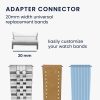 Комплект от 4 адаптера Kwmobile 20 мм щипка за каишка за Samsung Galaxy Watch 5/Galaxy Watch 5 Pro/Galaxy Watch 4, сребро/злато, стомана, KWM0000255D002C