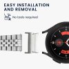 Комплект от 4 адаптера Kwmobile 20 мм щипка за каишка за Samsung Galaxy Watch 5/Galaxy Watch 5 Pro/Galaxy Watch 4, сребро/злато, стомана, KWM0000255D002C