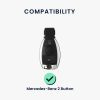 Капак за автомобилен ключ Kwmobile за Mercedes Benz 2 бутона, сив, силикон, KWM000008AS002C