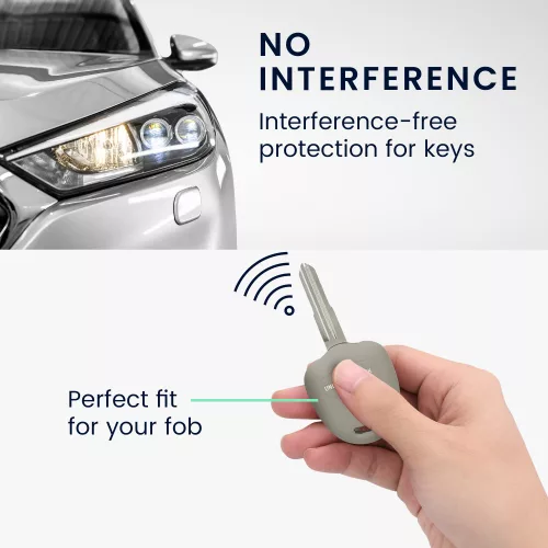 Капак за автомобилен ключ Kwmobile за Mitsubishi 2 бутона, сив, силикон, KWM000008JC004C